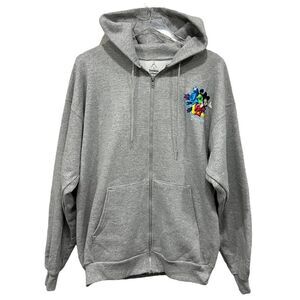 Disneyland Hoodie Full Zip Sweatshirt size L 2012 Mickey and Friends Jacket NWT